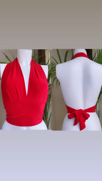 Ruby Halter Top (Red)