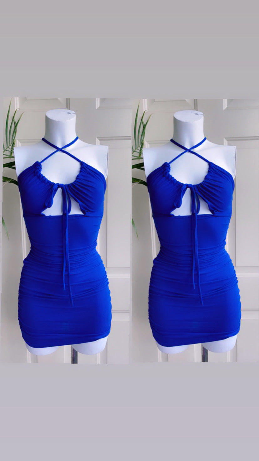 XOXO Mini Dress (Royal Blue)